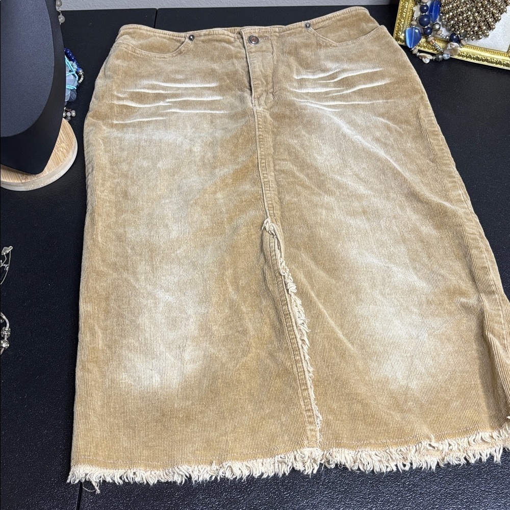 Vintage Charlotte Russe Pencil Corduroy Skirt Y2K 90’s​​​​​​​​​​​